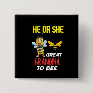 Beekeeper Art Great Grandma To Bee Button