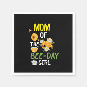 Beekeeper Art Mom Of The Bee-day Girl 2 Napkins