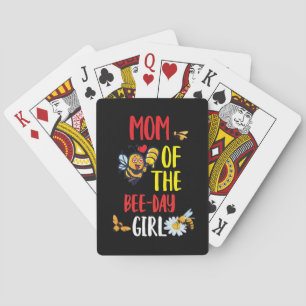 Beekeeper Art Mom Of The Bee-day Girl Poker Cards
