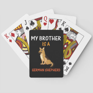 Beekeeper Art My Brother Is A German Shepherd Poker Cards