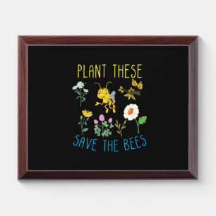 Beekeeper Art Plant These Save The Bees Award Plaque