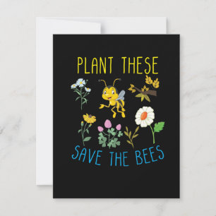 Beekeeper Art Plant These Save The Bees Note Card