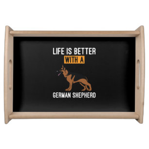 Beekeeper Art With A German Shepherd Serving Tray