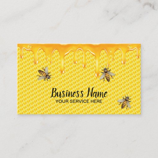 Beekeeper Bee Fresh Honey Apiary Business Card | Zazzle