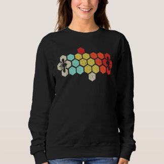 Beekeeper Beekeeping Honey Retro Vintage Honeycom Sweatshirt