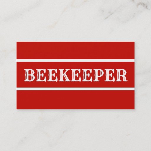 Customizable Beekeeper Business Card