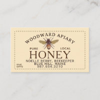 Beekeeper Business Card Apiary Honeycomb and Bee