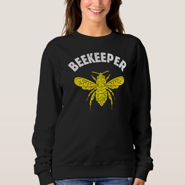 Beekeeper  Buzzy Bee Bee Pun Bee Whisperer Bee Far Sweatshirt (Front)