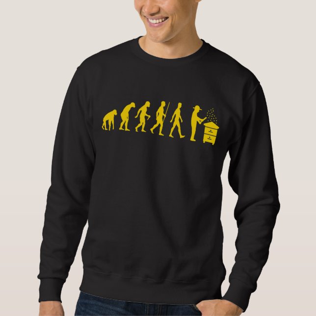 Beekeeper Evolution Beekeeper Honey Bee Beekeeping Sweatshirt (Front)