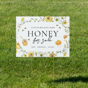 Beekeeper Farm Honey For Sale Apiary Business Sign