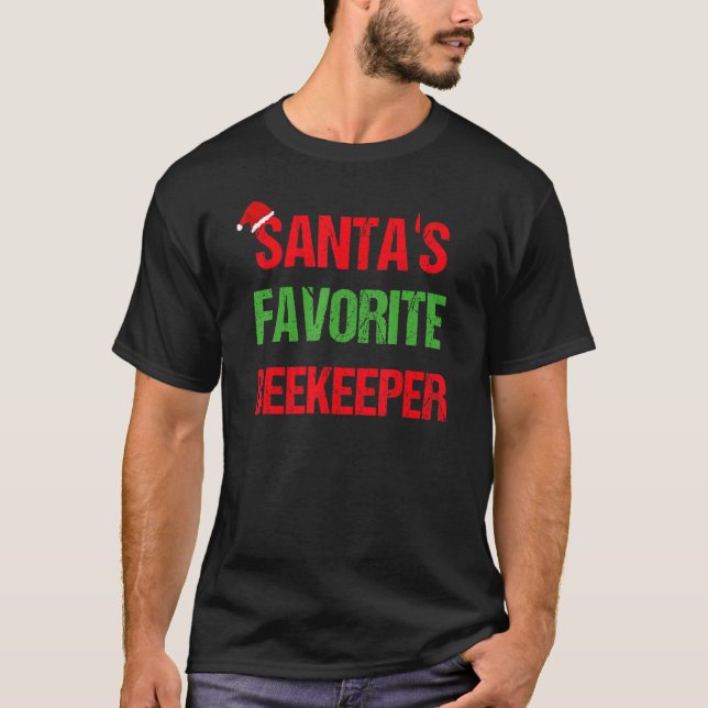 Beekeeper Funny Pajama Christmas T-Shirt (Front)