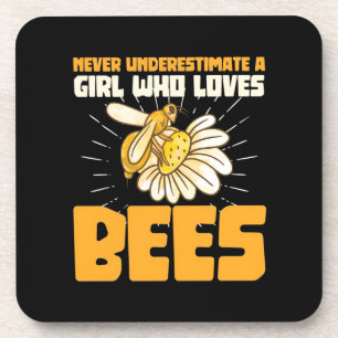 Beekeeper Gift A Girl Who Loves Bees Beverage Coaster