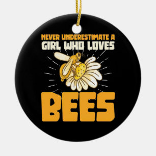 Beekeeper Gift A Girl Who Loves Bees Ceramic Ornament