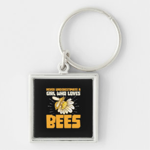 Beekeeper Gift A Girl Who Loves Bees Keychain