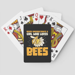 Beekeeper Gift A Girl Who Loves Bees Poker Cards