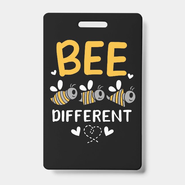 Beekeeper Gift | Bee Different Badge (Front)