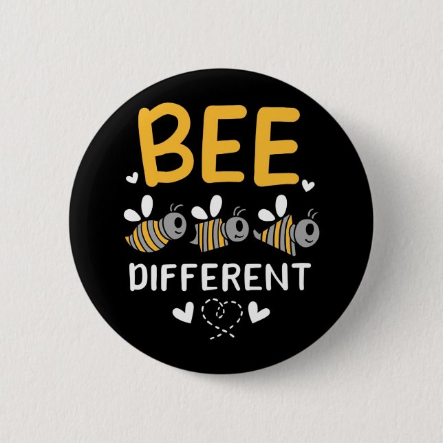 Beekeeper Gift | Bee Different Button (Front)