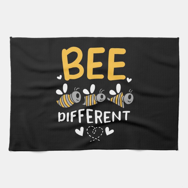 Beekeeper Gift | Bee Different Kitchen Towel (Horizontal)