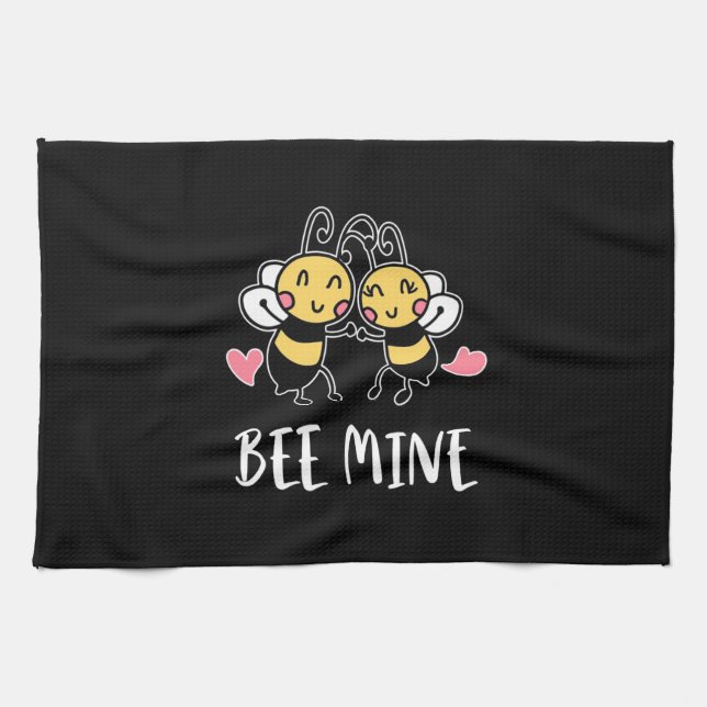 Beekeeper Gift | Bee Mine Kitchen Towel (Horizontal)