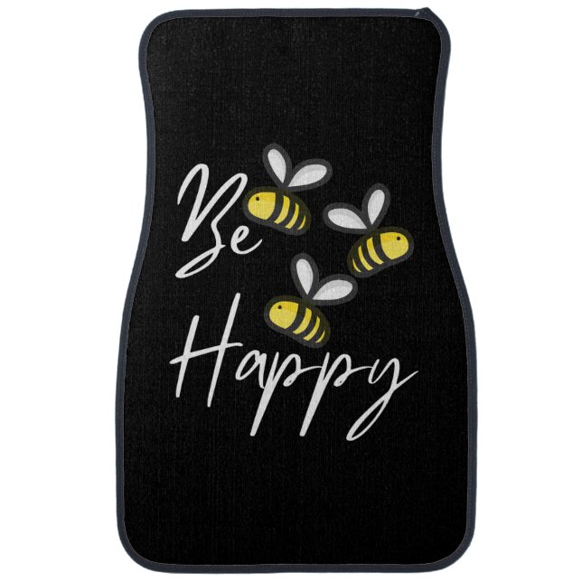 Beekeeper Gift | Beekeeper Be Happy Car Floor Mat (Front)