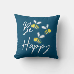 Beekeeper Gift Beekeeper Be Happy Throw Pillow