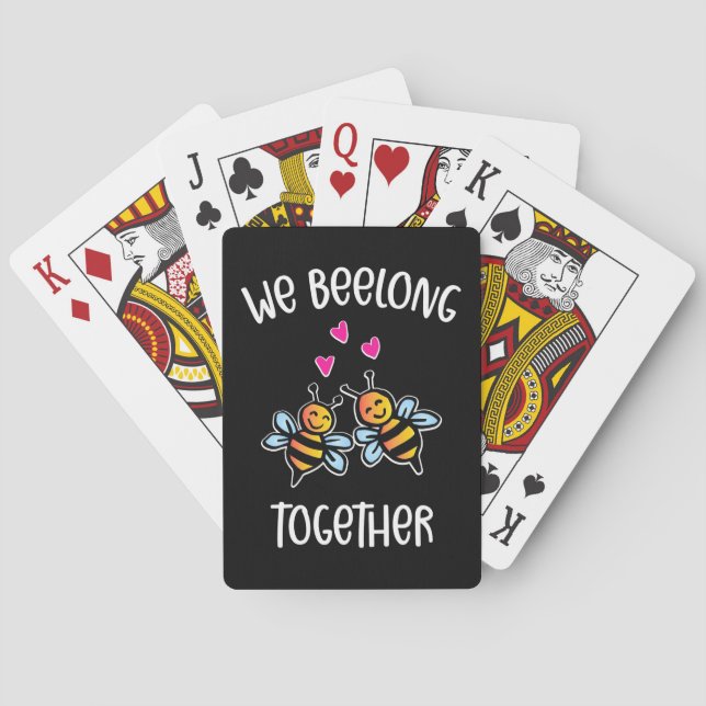 Beekeeper Gift | Beekeeper We Beelong Together Poker Cards (Back)