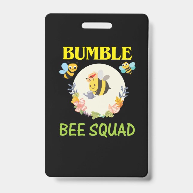 Beekeeper Gift | Bumble Bee Squad Badge (Front)