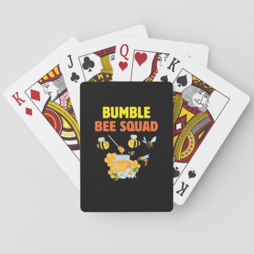Beekeeper Gift  Bumble Bee Squad Family Playing Cards