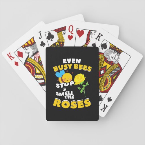 Beekeeper Gift  Even Busy Bees Poker Cards