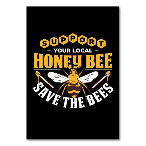 Beekeeper Gift  Honey Bee Save The Bees Table Number