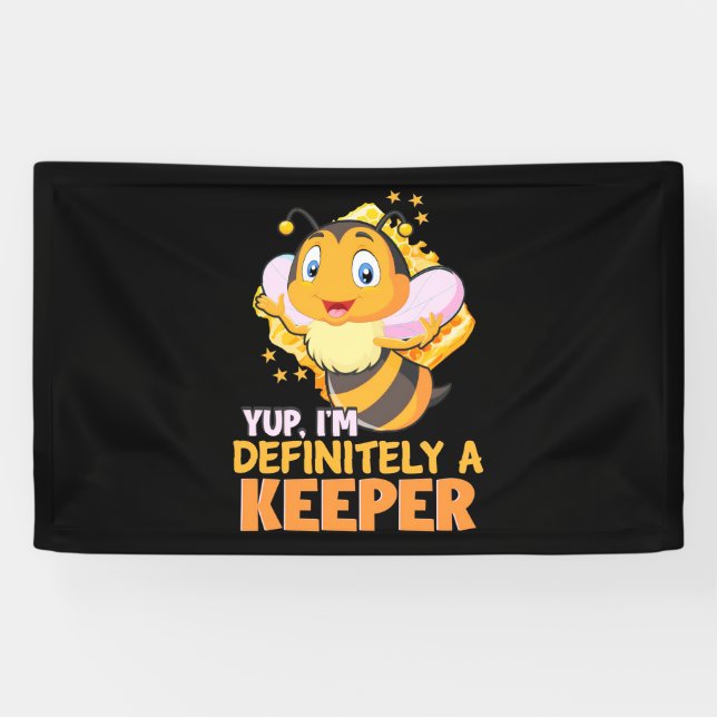 Beekeeper Gift | I Am Definitely A Bee Keeper Banner (Horizontal)