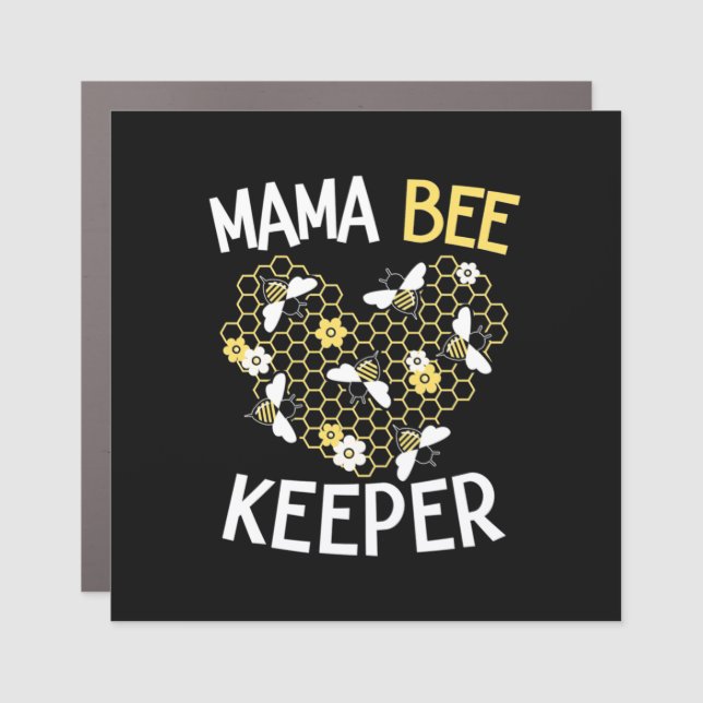 Beekeeper Gift | Mama Bee Keeper Car Magnet (Front)