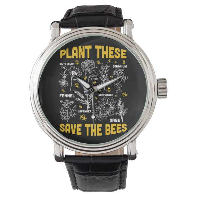 Beekeeper Gift | Plant These Save The Bees Watch (Front)