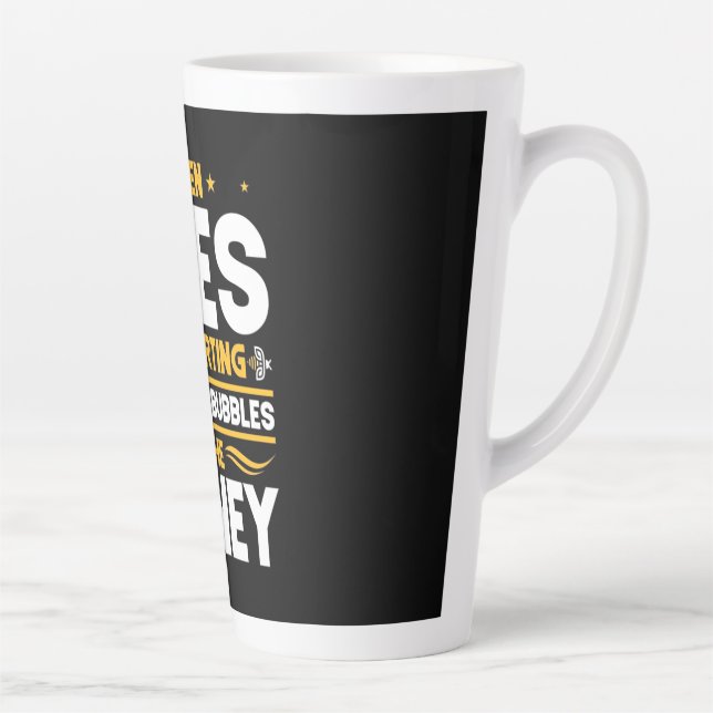 Beekeeper Gift | When Bees Are Farting Latte Mug (Right)