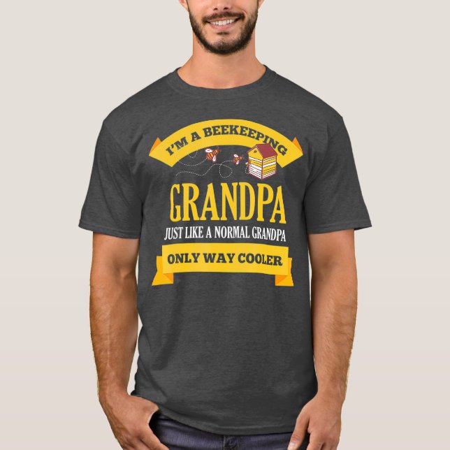 Beekeeper Grandpa Bee Apiarist Apiculturist Hive T-Shirt (Front)