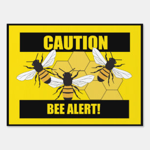 Beekeeper Honey Bee Alert Medium Yard Sign