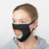 Beekeeper Honey Bee Beekeeping Black Cotton Face Mask (Angled)