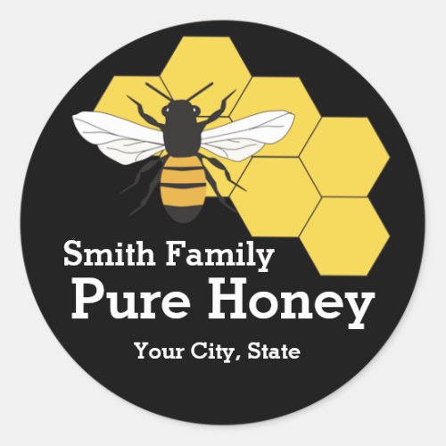 Beekeeper Honey Bee Farm Stand Round Label