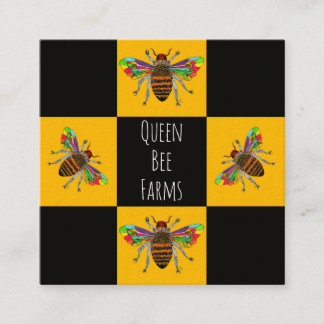 Beekeeper, Honey Bee Seller, Bee Apiarist Farmer Square Business Card