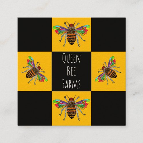 Beekeeper Honey Bee Seller Bee Apiarist Farmer Square Business Card