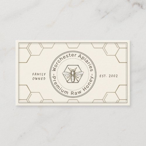 Beekeeper Honey Customer Loyalty Card Ivory