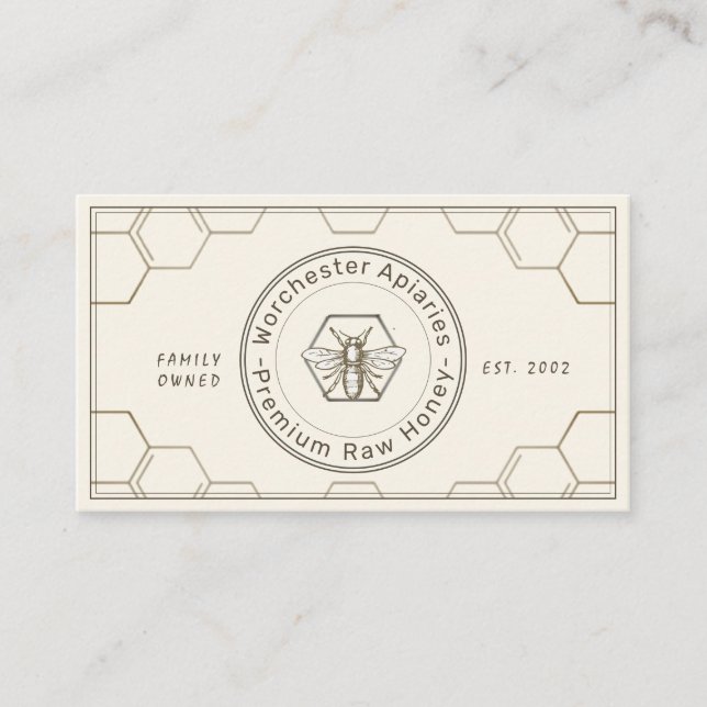 Beekeeper Honey Customer Loyalty Card Ivory (Front)