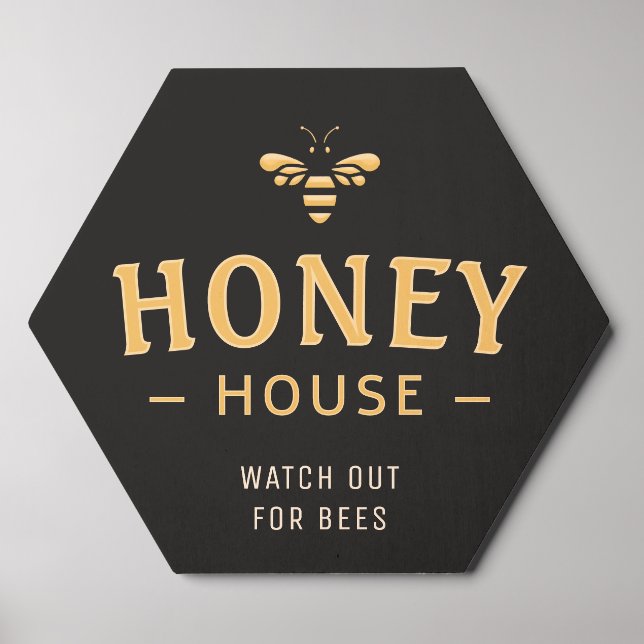 Beekeeper Honey House Entrance Door Sign Wood Photo Tile (Front Set)