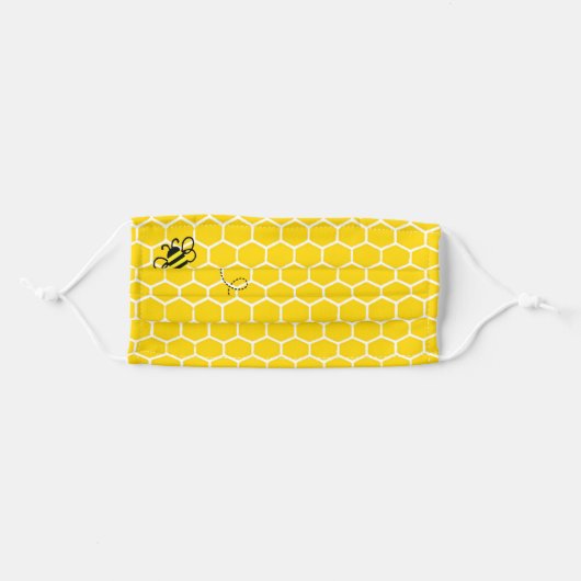 Beekeeper Honeycomb With Bee Adult Cloth Face Mask (Front, Folded)