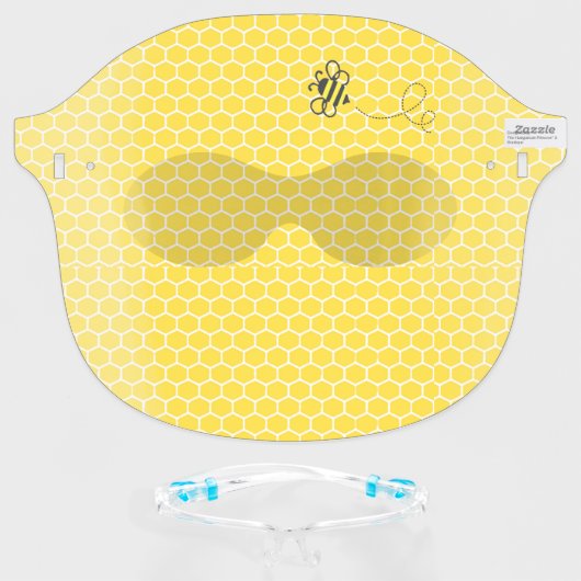 Beekeeper Honeycomb With Bee Face Shield (Front w/Glasses)