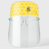 Beekeeper Honeycomb With Buzzing Bee Face Shield (Front)