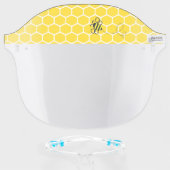 Beekeeper Honeycomb With Buzzing Bee Face Shield (Front w/Glasses)