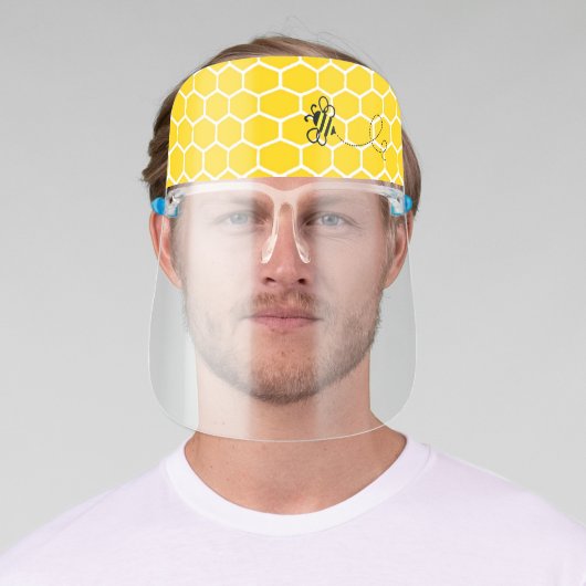Beekeeper Honeycomb With Buzzing Bee Face Shield (Insitu)