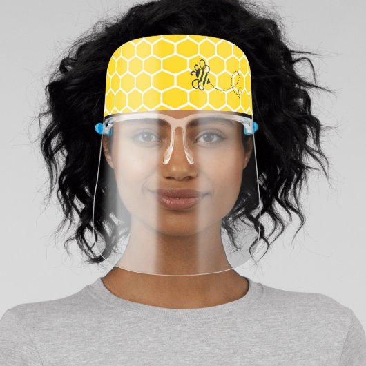 Beekeeper Honeycomb With Buzzing Bee Face Shield (Insitu)