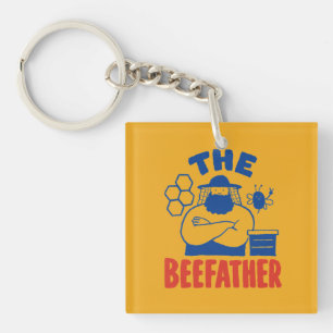 Beekeeper Humor The Bee Father Keychain